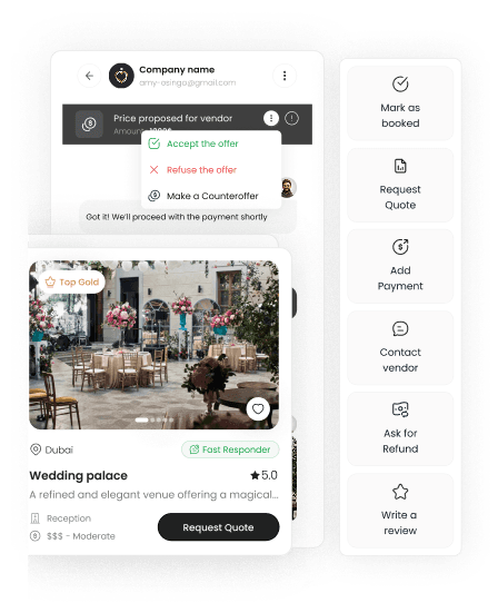 Find, Negotiate & Book Vendors